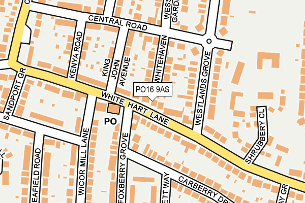 PO16 9AS map - OS OpenMap – Local (Ordnance Survey) PO16 9AS map - OS OpenMap – Local (Ordnance Survey)