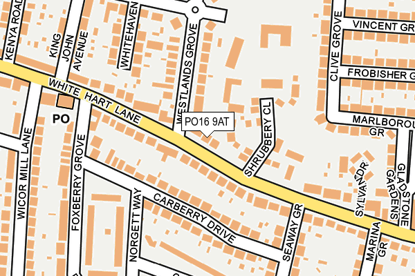 PO16 9AT map - OS OpenMap – Local (Ordnance Survey) PO16 9AT map - OS OpenMap – Local (Ordnance Survey)