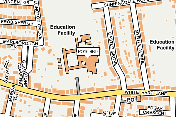 PO16 9BD map - OS OpenMap – Local (Ordnance Survey) PO16 9BD map - OS OpenMap – Local (Ordnance Survey)