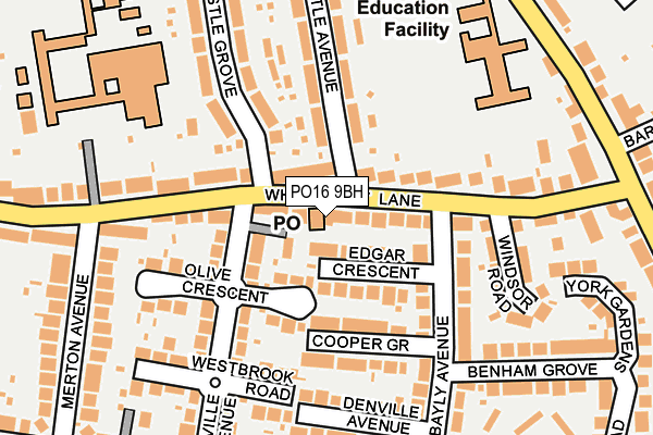 PO16 9BH map - OS OpenMap – Local (Ordnance Survey) PO16 9BH map - OS OpenMap – Local (Ordnance Survey)
