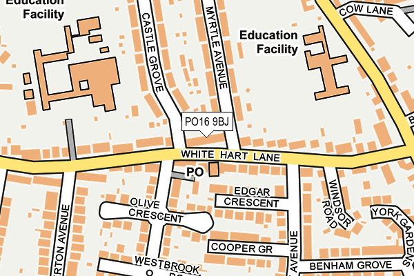 PO16 9BJ map - OS OpenMap – Local (Ordnance Survey) PO16 9BJ map - OS OpenMap – Local (Ordnance Survey)