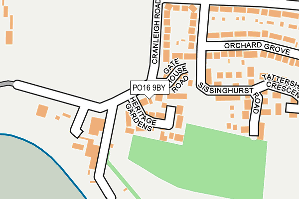 PO16 9BY map - OS OpenMap – Local (Ordnance Survey) PO16 9BY map - OS OpenMap – Local (Ordnance Survey)