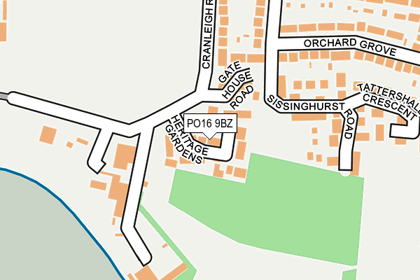 PO16 9BZ map - OS OpenMap – Local (Ordnance Survey) PO16 9BZ map - OS OpenMap – Local (Ordnance Survey)