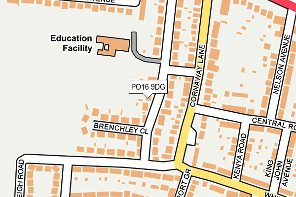PO16 9DG map - OS OpenMap – Local (Ordnance Survey) PO16 9DG map - OS OpenMap – Local (Ordnance Survey)