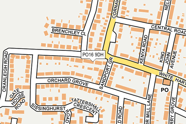 PO16 9DH map - OS OpenMap – Local (Ordnance Survey) PO16 9DH map - OS OpenMap – Local (Ordnance Survey)