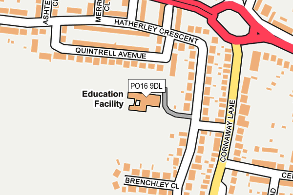 PO16 9DL map - OS OpenMap – Local (Ordnance Survey) PO16 9DL map - OS OpenMap – Local (Ordnance Survey)