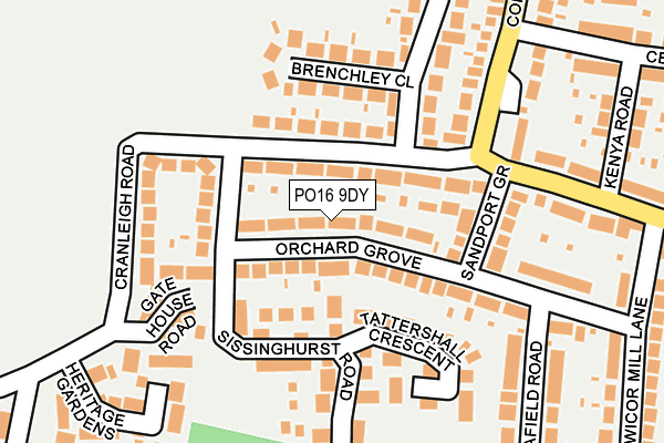 PO16 9DY map - OS OpenMap – Local (Ordnance Survey) PO16 9DY map - OS OpenMap – Local (Ordnance Survey)