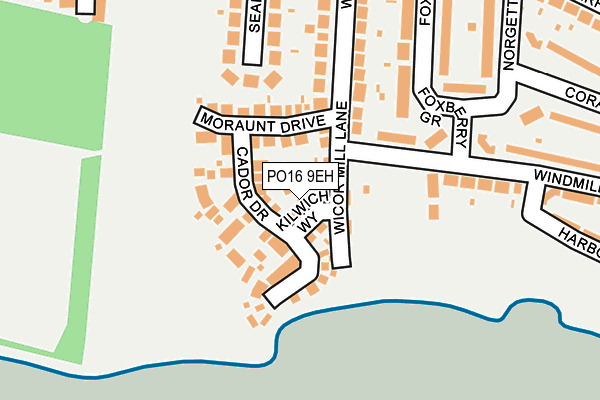 PO16 9EH map - OS OpenMap – Local (Ordnance Survey) PO16 9EH map - OS OpenMap – Local (Ordnance Survey)