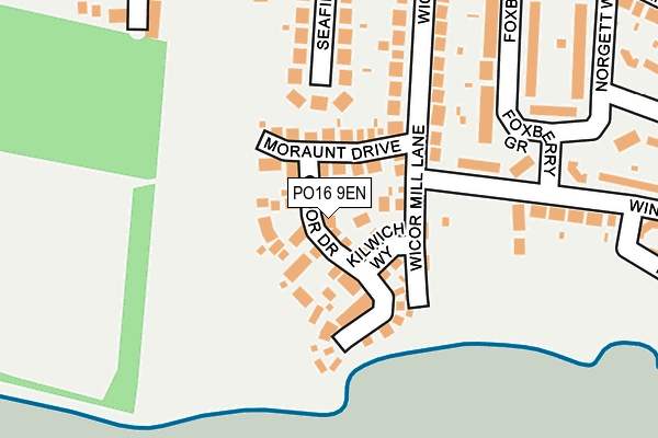 PO16 9EN map - OS OpenMap – Local (Ordnance Survey) PO16 9EN map - OS OpenMap – Local (Ordnance Survey)