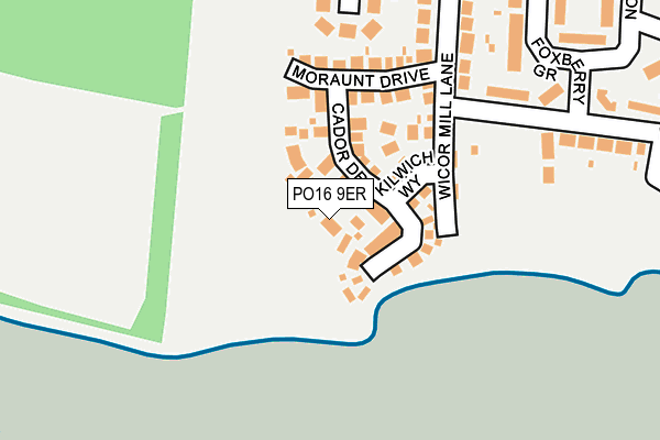 PO16 9ER map - OS OpenMap – Local (Ordnance Survey) PO16 9ER map - OS OpenMap – Local (Ordnance Survey)