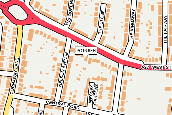 PO16 9FH map - OS OpenMap – Local (Ordnance Survey) PO16 9FH map - OS OpenMap – Local (Ordnance Survey)