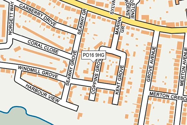 PO16 9HG map - OS OpenMap – Local (Ordnance Survey) PO16 9HG map - OS OpenMap – Local (Ordnance Survey)