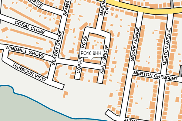 PO16 9HH map - OS OpenMap – Local (Ordnance Survey) PO16 9HH map - OS OpenMap – Local (Ordnance Survey)