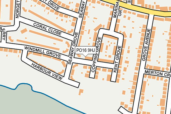 PO16 9HJ map - OS OpenMap – Local (Ordnance Survey) PO16 9HJ map - OS OpenMap – Local (Ordnance Survey)