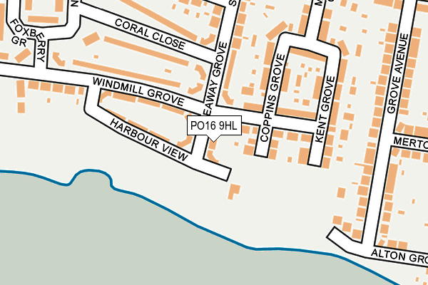 PO16 9HL map - OS OpenMap – Local (Ordnance Survey) PO16 9HL map - OS OpenMap – Local (Ordnance Survey)