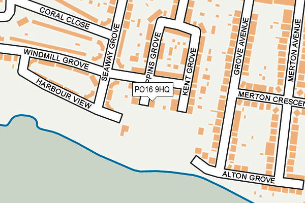 PO16 9HQ map - OS OpenMap – Local (Ordnance Survey) PO16 9HQ map - OS OpenMap – Local (Ordnance Survey)