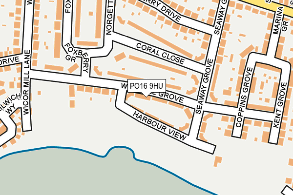 PO16 9HU map - OS OpenMap – Local (Ordnance Survey) PO16 9HU map - OS OpenMap – Local (Ordnance Survey)