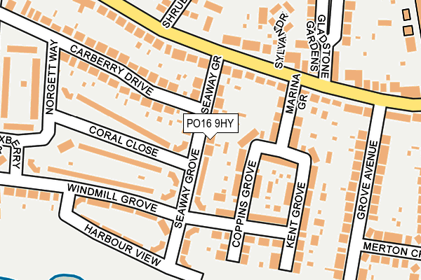 PO16 9HY map - OS OpenMap – Local (Ordnance Survey) PO16 9HY map - OS OpenMap – Local (Ordnance Survey)