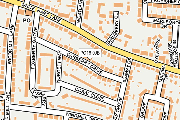 PO16 9JB map - OS OpenMap – Local (Ordnance Survey) PO16 9JB map - OS OpenMap – Local (Ordnance Survey)