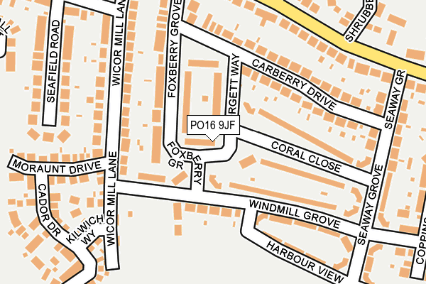 PO16 9JF map - OS OpenMap – Local (Ordnance Survey) PO16 9JF map - OS OpenMap – Local (Ordnance Survey)
