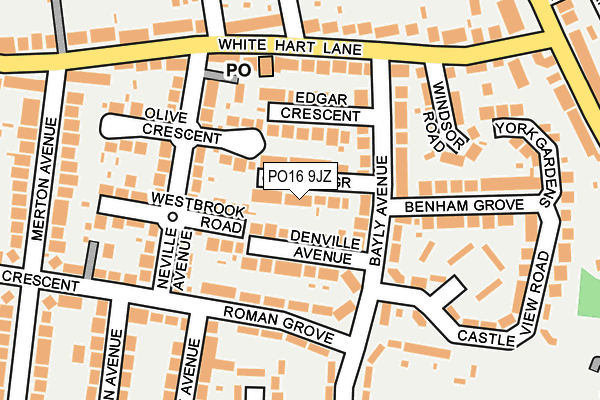 PO16 9JZ map - OS OpenMap – Local (Ordnance Survey) PO16 9JZ map - OS OpenMap – Local (Ordnance Survey)