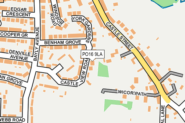 PO16 9LA map - OS OpenMap – Local (Ordnance Survey) PO16 9LA map - OS OpenMap – Local (Ordnance Survey)