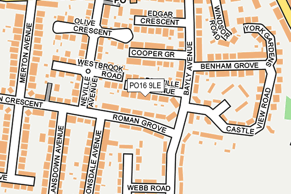 PO16 9LE map - OS OpenMap – Local (Ordnance Survey) PO16 9LE map - OS OpenMap – Local (Ordnance Survey)