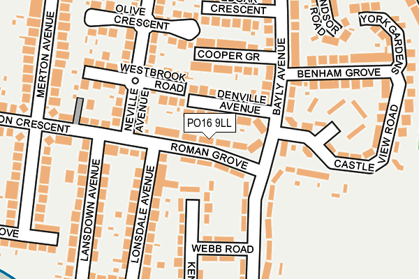 PO16 9LL map - OS OpenMap – Local (Ordnance Survey) PO16 9LL map - OS OpenMap – Local (Ordnance Survey)