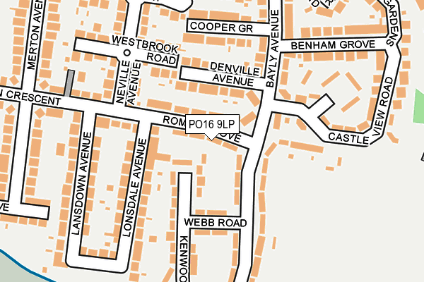 PO16 9LP map - OS OpenMap – Local (Ordnance Survey) PO16 9LP map - OS OpenMap – Local (Ordnance Survey)