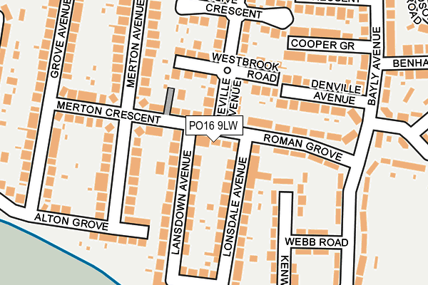 PO16 9LW map - OS OpenMap – Local (Ordnance Survey) PO16 9LW map - OS OpenMap – Local (Ordnance Survey)