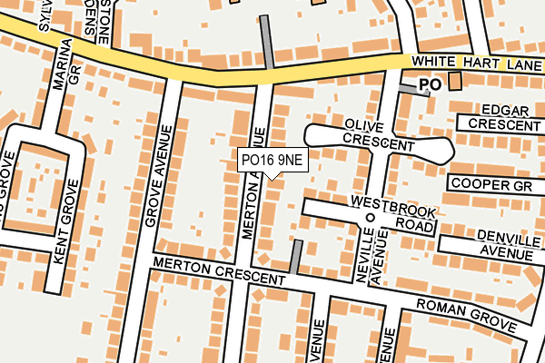 PO16 9NE map - OS OpenMap – Local (Ordnance Survey) PO16 9NE map - OS OpenMap – Local (Ordnance Survey)