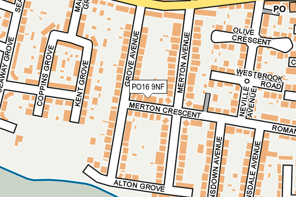PO16 9NF map - OS OpenMap – Local (Ordnance Survey) PO16 9NF map - OS OpenMap – Local (Ordnance Survey)