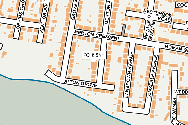 PO16 9NH map - OS OpenMap – Local (Ordnance Survey) PO16 9NH map - OS OpenMap – Local (Ordnance Survey)