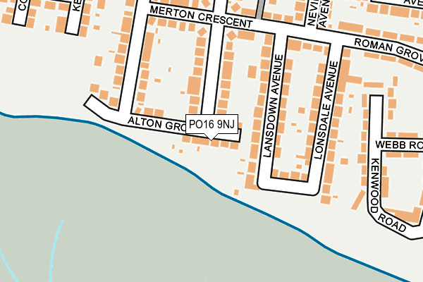 PO16 9NJ map - OS OpenMap – Local (Ordnance Survey) PO16 9NJ map - OS OpenMap – Local (Ordnance Survey)