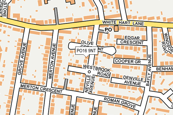 PO16 9NT map - OS OpenMap – Local (Ordnance Survey)