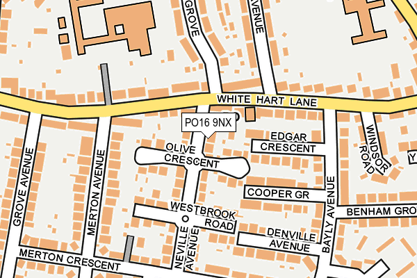 PO16 9NX map - OS OpenMap – Local (Ordnance Survey) PO16 9NX map - OS OpenMap – Local (Ordnance Survey)