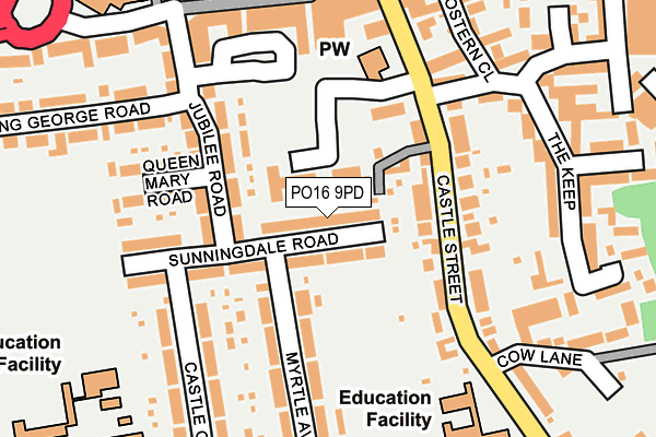 PO16 9PD map - OS OpenMap – Local (Ordnance Survey) PO16 9PD map - OS OpenMap – Local (Ordnance Survey)