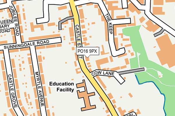 PO16 9PX map - OS OpenMap – Local (Ordnance Survey) PO16 9PX map - OS OpenMap – Local (Ordnance Survey)