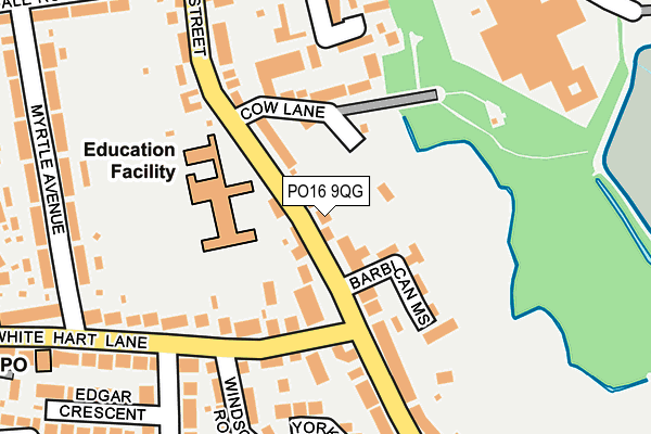 PO16 9QG map - OS OpenMap – Local (Ordnance Survey) PO16 9QG map - OS OpenMap – Local (Ordnance Survey)