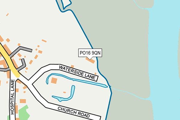 PO16 9QN map - OS OpenMap – Local (Ordnance Survey) PO16 9QN map - OS OpenMap – Local (Ordnance Survey)