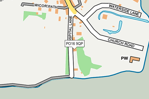 PO16 9QP map - OS OpenMap – Local (Ordnance Survey) PO16 9QP map - OS OpenMap – Local (Ordnance Survey)