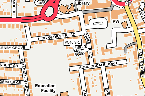PO16 9RJ map - OS OpenMap – Local (Ordnance Survey) PO16 9RJ map - OS OpenMap – Local (Ordnance Survey)