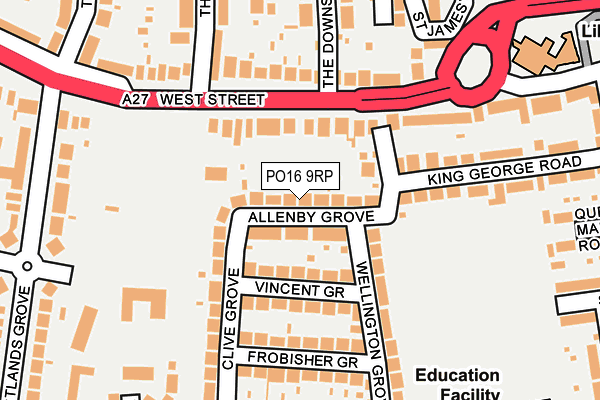 PO16 9RP map - OS OpenMap – Local (Ordnance Survey) PO16 9RP map - OS OpenMap – Local (Ordnance Survey)