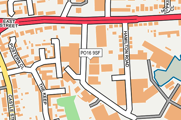 PO16 9SF map - OS OpenMap – Local (Ordnance Survey) PO16 9SF map - OS OpenMap – Local (Ordnance Survey)
