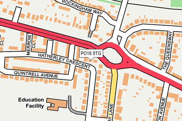 PO16 9TG map - OS OpenMap – Local (Ordnance Survey) PO16 9TG map - OS OpenMap – Local (Ordnance Survey)