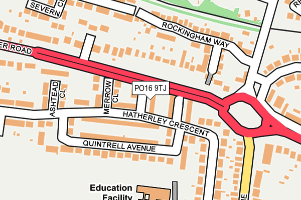 PO16 9TJ map - OS OpenMap – Local (Ordnance Survey) PO16 9TJ map - OS OpenMap – Local (Ordnance Survey)