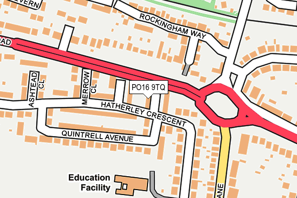PO16 9TQ map - OS OpenMap – Local (Ordnance Survey) PO16 9TQ map - OS OpenMap – Local (Ordnance Survey)