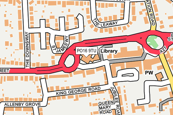 PO16 9TU map - OS OpenMap – Local (Ordnance Survey) PO16 9TU map - OS OpenMap – Local (Ordnance Survey)