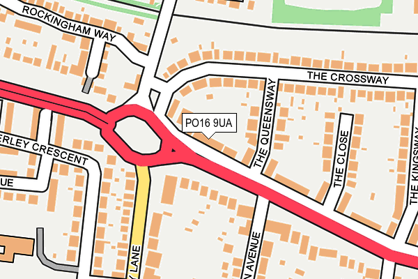 PO16 9UA map - OS OpenMap – Local (Ordnance Survey) PO16 9UA map - OS OpenMap – Local (Ordnance Survey)