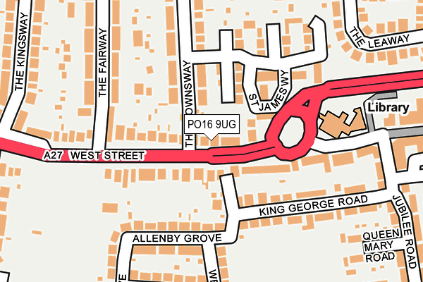 PO16 9UG map - OS OpenMap – Local (Ordnance Survey) PO16 9UG map - OS OpenMap – Local (Ordnance Survey)